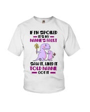 IF I'M SPOILED - NANNIE TO GRANDCHILDREN Youth T-Shirt front
