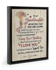 LOVING YOU - TO GRANDDAUGHTER FROM GRANDMA Floating Framed Canvas Prints Black tile