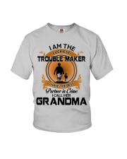 I Am The Luckiest - Best Gift For Grandson From Grandma Youth T-Shirt front