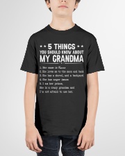 5 Things You Should Know About My Grandma Youth T-Shirt garment-youth-tshirt-front-01