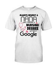 WHO EARNED A NURSING DEGREE - BEST GIFT FOR NANA Premium Fit Mens Tee tile