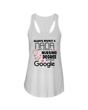 WHO EARNED A NURSING DEGREE - BEST GIFT FOR NANA Ladies Flowy Tank tile