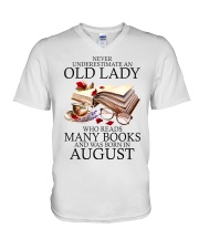 Never Underestimate An Old Lady - Perfect Gift For Grandma V-Neck T-Shirt tile