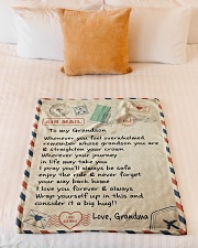 ENJOY THE RIDE - GIFT FROM GRANDMA TO GRANDSON Small Fleece Blanket - 30" x 40" aos-coral-fleece-blanket-30x40-lifestyle-front-04