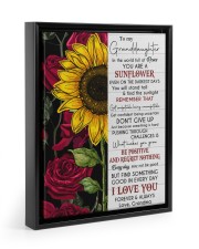 YOU ARE A SUNFLOWER - GRANDMA TO GRANDDAUGHTER Floating Framed Canvas Prints Black tile