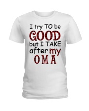 TRY TO BE GOOD - GIFT FOR GRANDKIDS Ladies T-Shirt tile