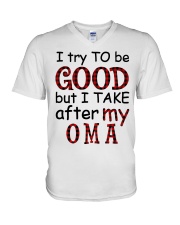 TRY TO BE GOOD - GIFT FOR GRANDKIDS V-Neck T-Shirt tile