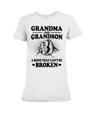 Grandma And Grandson A Bond That Can't Be Broken Premium Fit Ladies Tee tile