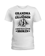 Grandma And Grandson A Bond That Can't Be Broken Ladies T-Shirt tile