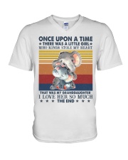 I LOVE HER SO MUCH - PERFECT GIFT FOR GRANDMA V-Neck T-Shirt tile