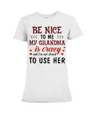 BE NICE TO ME - LOVELY GIFT FOR GRANDKIDS Premium Fit Ladies Tee tile