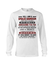 YES I AM A SPOILED GRANDSON Long Sleeve Tee tile