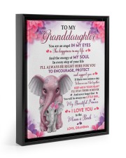 I LOVE YOU MOON AND BACK - GREAT GIFT FOR GRANDDAUGHTER Floating Framed Canvas Prints Black tile