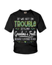 If We Get In Trouble - Best Gift For Grandkids Youth T-Shirt tile