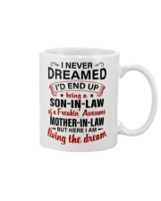 LIVING THE DREAM - LOVELY GIFT FOR SON-IN-LAW Mug front