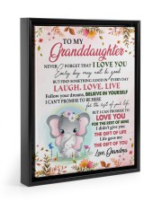 Never Forget That I Love You - Best Gift For Granddaughter Floating Framed Canvas Prints Black tile