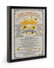 BEING A NURSE MEANS - PERFECT GIFT FOR NURSE Floating Framed Canvas Prints Black tile