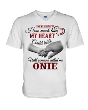 HOW MUCH LOVE MY HEART - PERFECT GIFT FOR ONIE V-Neck T-Shirt tile