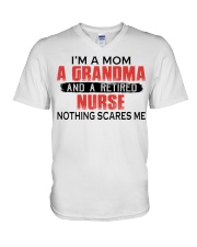 NOTHING SCARES ME - PERFECT GIFT FOR NURSE V-Neck T-Shirt tile