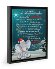 I LOVE YOU - AMAZING GIFT FOR GRANDDAUGHTER Floating Framed Canvas Prints Black tile