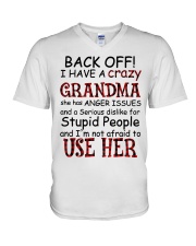 I HAVE A CRAZY GRANDMA - GREAT GIFT FOR GRANDCHILD V-Neck T-Shirt tile