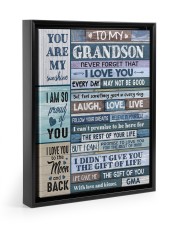 FOLLOW YOUR DREAMS - BEST GIFT FOR GRANDSON Floating Framed Canvas Prints Black tile