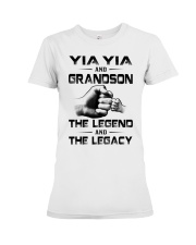 YIA YIA AND GRANDSON THE LEGEND AND THE LEGACY Premium Fit Ladies Tee tile