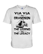 YIA YIA AND GRANDSON THE LEGEND AND THE LEGACY V-Neck T-Shirt tile