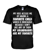 My Kids Accuse Me Of Having A Favorite Child - Perfect Gift For Grandma V-Neck T-Shirt tile