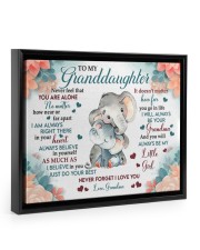 JUST DO YOUR BEST - GREAT GIFT FOR GRANDDAUGHTER Floating Framed Canvas Prints Black tile