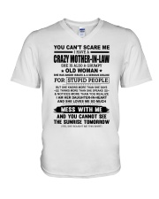 MESS WITH ME - MOTHER-IN-LAW TO DAUGHTER-IN-LAW V-Neck T-Shirt tile