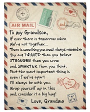 BRAVER STRONGER SMARTER - GRANDMA TO GRANDSON Small Fleece Blanket - 30" x 40" front