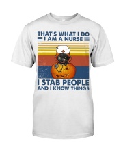 I AM A NURSE - I STAB PEOPLE Premium Fit Mens Tee tile