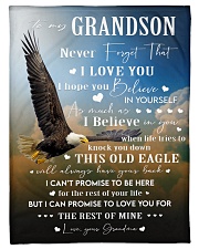 I LOVE YOU - GIFT FOR GRANDSON FROM GRANDMA Small Fleece Blanket - 30" x 40" front
