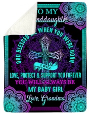 GOD BLESSED ME - FROM GRANDMA TO GRANDDAUGHTER Sherpa Fleece Blanket tile