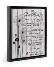 I LOVE YOU FOREVER - GREAT GIFT FOR GRANDDAUGHTER Floating Framed Canvas Prints Black tile