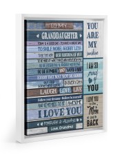 I LOVE YOU - AMAZING GIFT FOR GRANDDAUGHTER Floating Framed Canvas Prints White tile