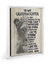 I AM THE STORM - GIGI TO GRANDDAUGHTER Floating Framed Canvas Prints White tile