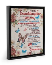 JUST DO YOUR BEST - TO GRANDDAUGHTER FROM GRANDMA Floating Framed Canvas Prints Black tile