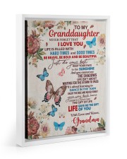 JUST DO YOUR BEST - TO GRANDDAUGHTER FROM GRANDMA Floating Framed Canvas Prints White tile