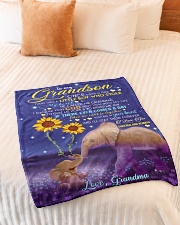 HE CALLED ME GRANDMA - GIFT FOR GRANDSON Small Fleece Blanket - 30" x 40" aos-coral-fleece-blanket-30x40-lifestyle-front-01