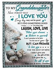 BELIEVE IN YOURSELF - GRANDDAUGHTER GIFT WITH WOLF Small Fleece Blanket - 30" x 40" front