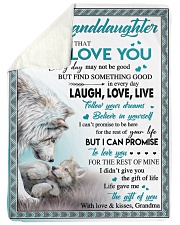 BELIEVE IN YOURSELF - GRANDDAUGHTER GIFT WITH WOLF Sherpa Fleece Blanket tile