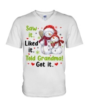 SAW IT. LIKED IT. TOLD GRANDMA! GOT IT. V-Neck T-Shirt tile