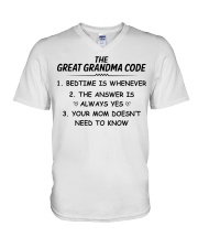 THE GREAT GRANDMA CODE - FOR GRANDMA V-Neck T-Shirt tile