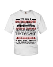 YES I AM A SPOILED GRANDDAUGHTER Youth T-Shirt front