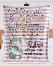 I LOVE YOU - GRANDDAUGHTER GIFT WITH ELEPHANT Large Sherpa Fleece Blanket - 60" x 80" aos-sherpa-fleece-blanket-60x80-lifestyle-front-23