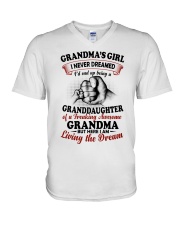 LIVING THE DREAM - LOVELY GIFT FOR GRANDDAUGHTER V-Neck T-Shirt tile