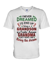 Living The Dream - Lovely Gift For Grandson V-Neck T-Shirt tile