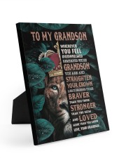 STRAIGHTEN YOUR CROWN - GRANDSON GIFT WITH LION Easel-Back Gallery Wrapped Canvas tile